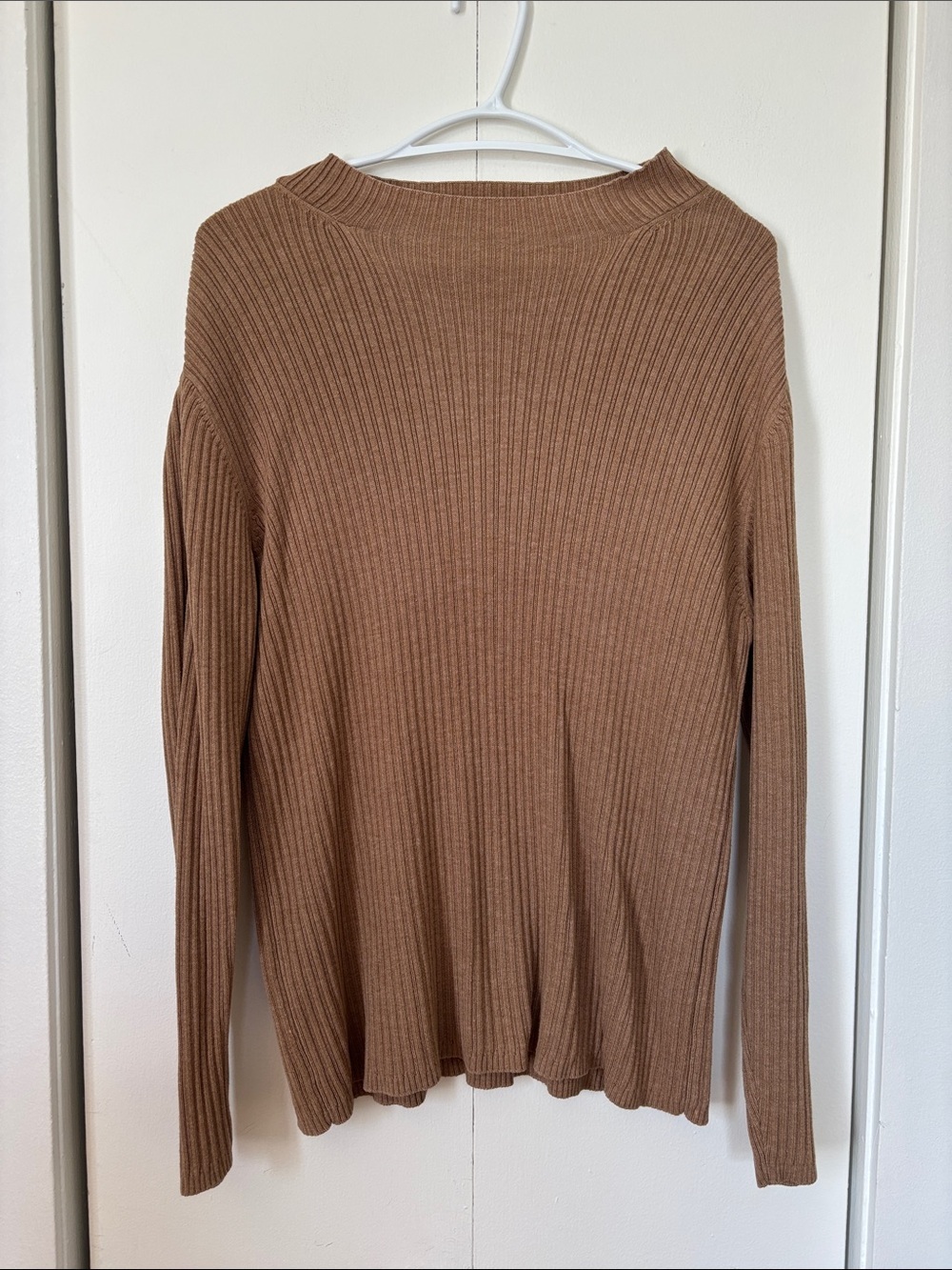 🎉4/30$🎉 Addition Elle Ribbed Scoop-Neck Sweater in Caramel Brown